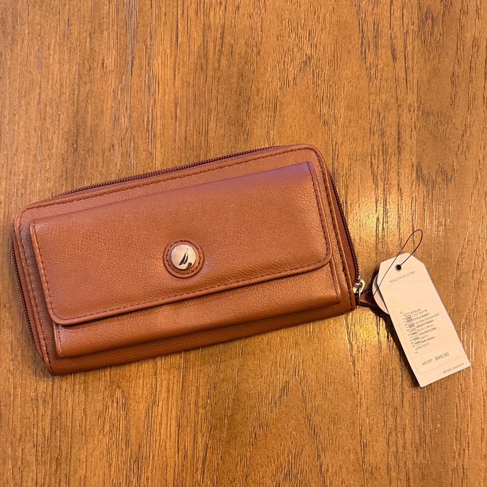 Nautica Tan Leather Wallet